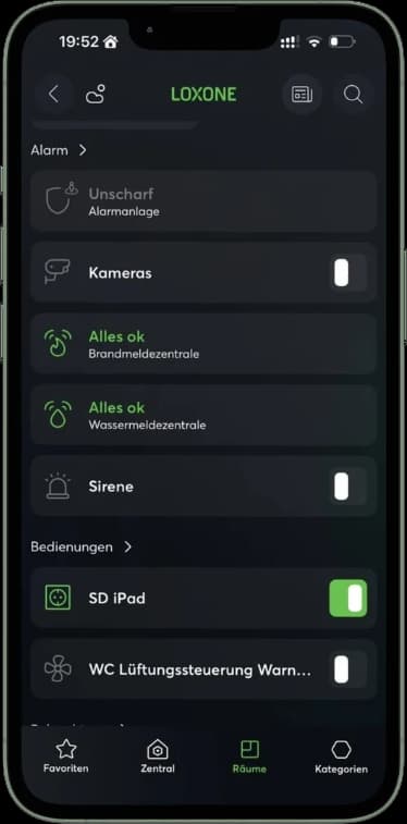 Loxone App Screenshot 1