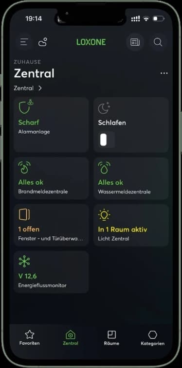 Loxone App Screenshot 2